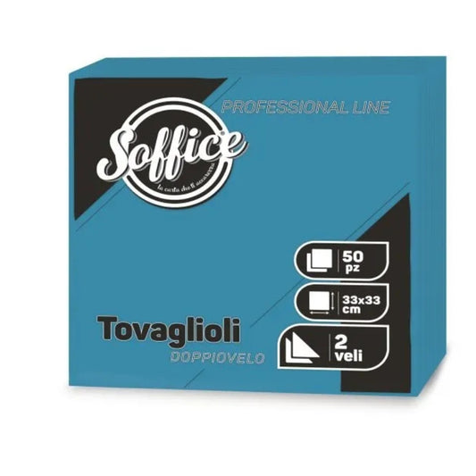 SOFFICE 50 TOVAGLIOLI DOPPIOVELO 33X33 TURCHESE