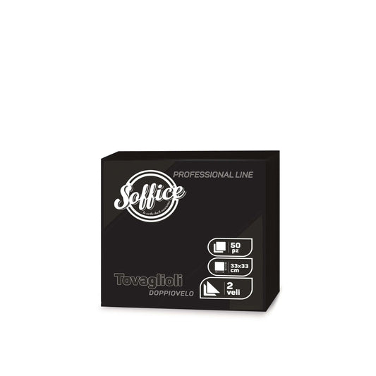 SOFFICE 50 TOVAGLIOLI DOPPIOVELO 33X33 NERO