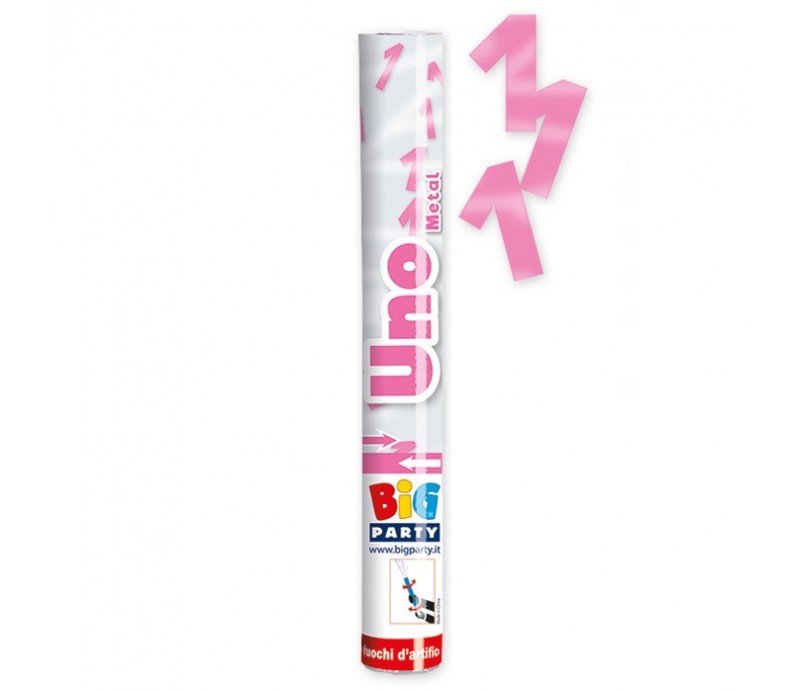 BIG PARTY POPPER 30CM N1 ROSA METAL
