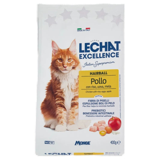 LECHAT EXCELLENCE CROCCANTINI 400GR HAIRBALL POLLO