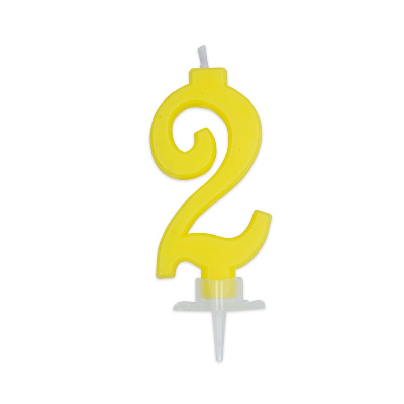 BIG PARTY CANDELA ITALIC GIALLA 2 CM.7