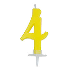 BIG PARTY CANDELA ITALIC GIALLA 4 CM.7