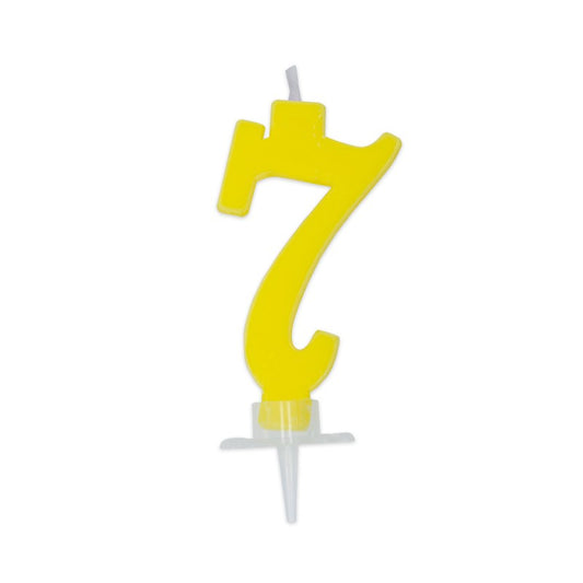 BIG PARTY CANDELA ITALIC GIALLA 7 CM.7
