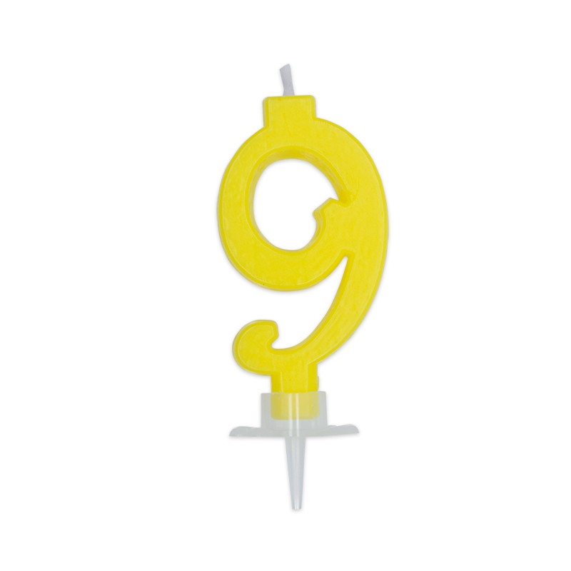 BIG PARTY CANDELA ITALIC GIALLA 9 CM.7