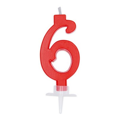 BIG PARTY CANDELA ITALIC ROSSA 6 CM.7