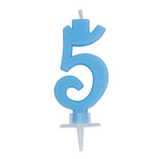 BIG PARTY CANDELA ITALIC CELESTE 5 CM.7