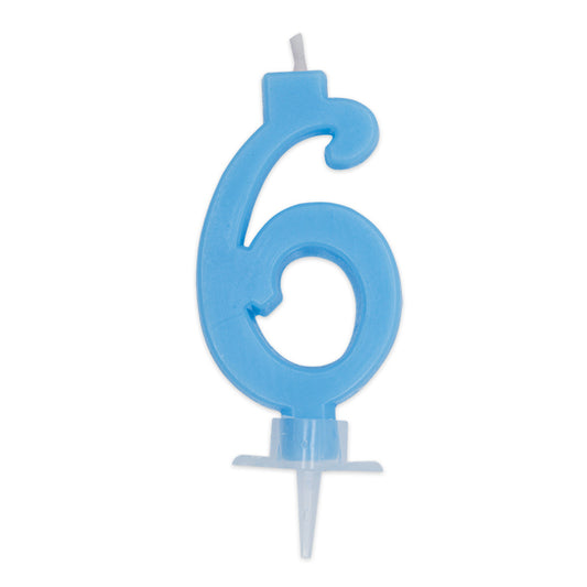 BIG PARTY CANDELA ITALIC CELESTE 6 CM.7