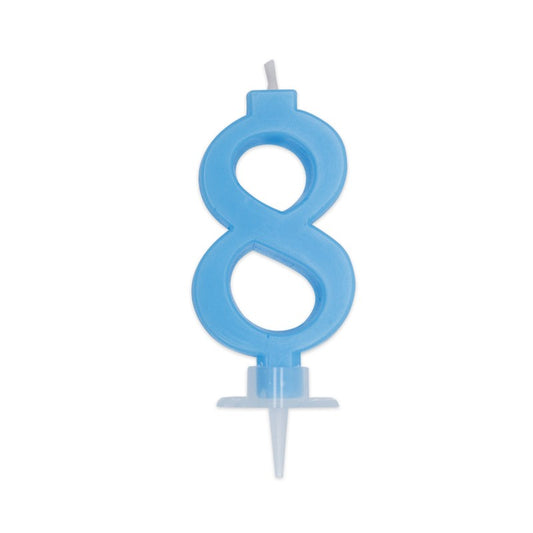 BIG PARTY CANDELA ITALIC CELESTE 8 CM.7