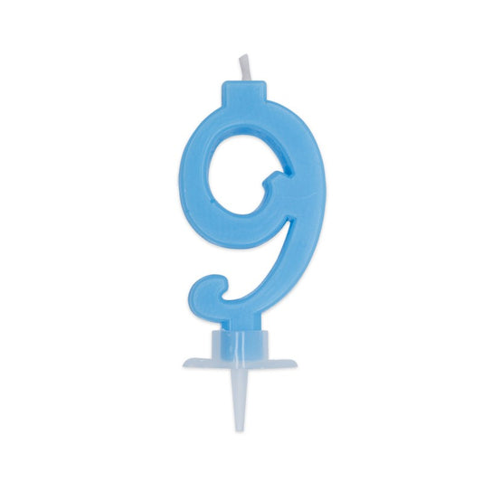 BIG PARTY CANDELA ITALIC CELESTE 9 CM.7