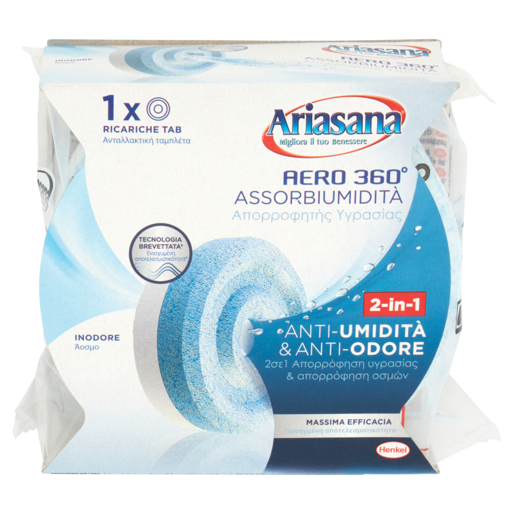 ARIASANA AERO 360 ASSORBIUMIDITA' TAB 450G ANTI-UMIDITA & ANTI-ODORE INODORE