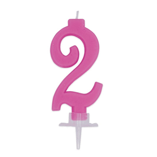BIG PARTY CANDELA ITALIC FUXIA 2 CM.7