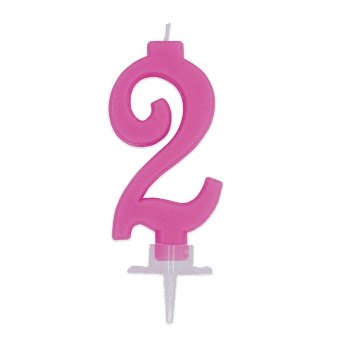 BIG PARTY CANDELA ITALIC FUXIA 2 CM.7