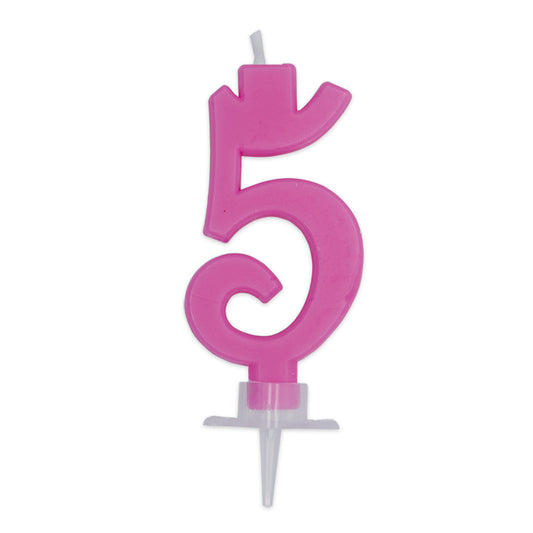 BIG PARTY CANDELA ITALIC FUXIA 5 CM.7