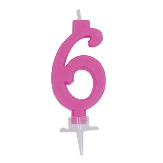 BIG PARTY CANDELA ITALIC FUXIA 6 CM.7