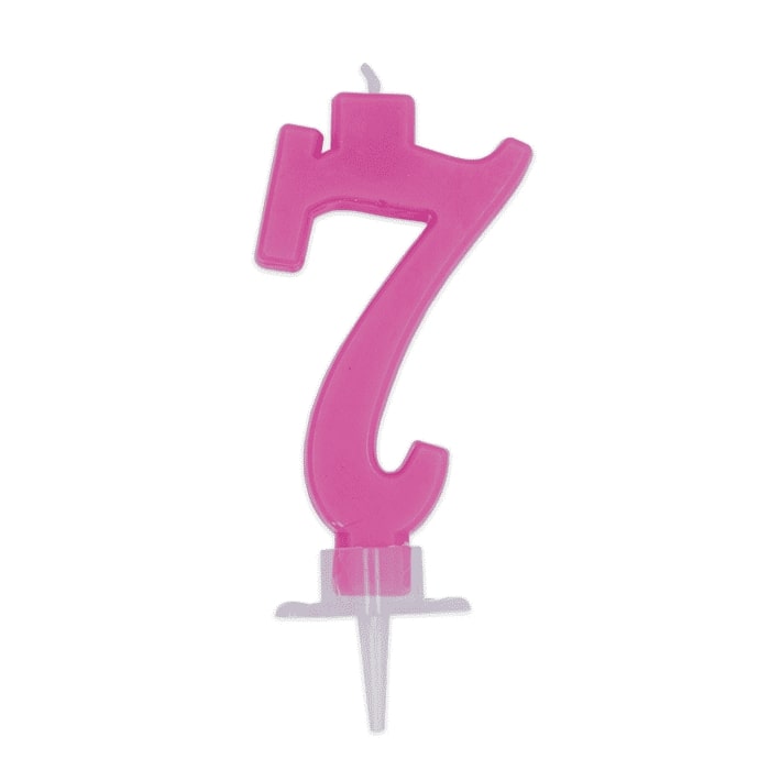 BIG PARTY CANDELA ITALIC FUXIA 7 CM.7