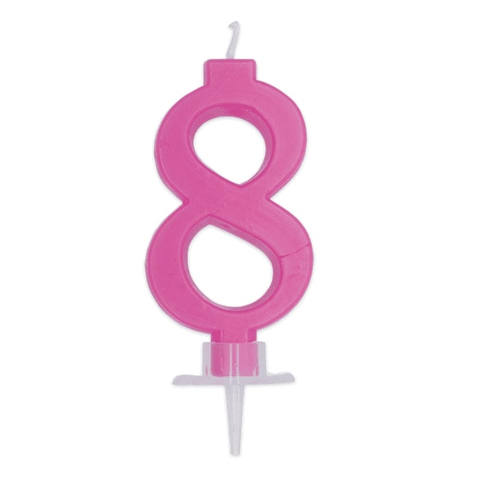 BIG PARTY CANDELA ITALIC FUXIA 8 CM.7