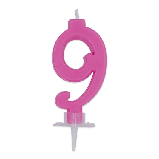 BIG PARTY CANDELA ITALIC FUXIA 9 CM.7