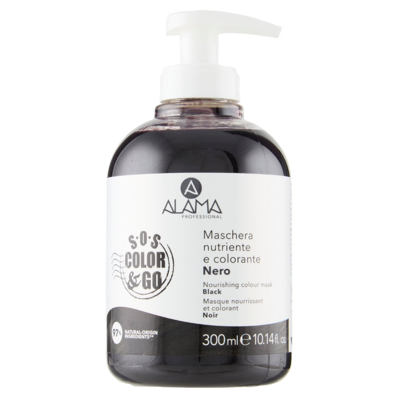 ALAMA PROFESSIONAL S.O.S COLOR & GO MASCHERA NUTRIENTE E COLORANTE 300ML NERO