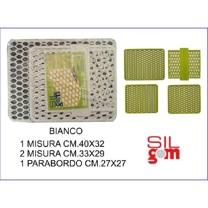 GRIMAS TAPPETO LAVELLO SET 3PZ BIANCO