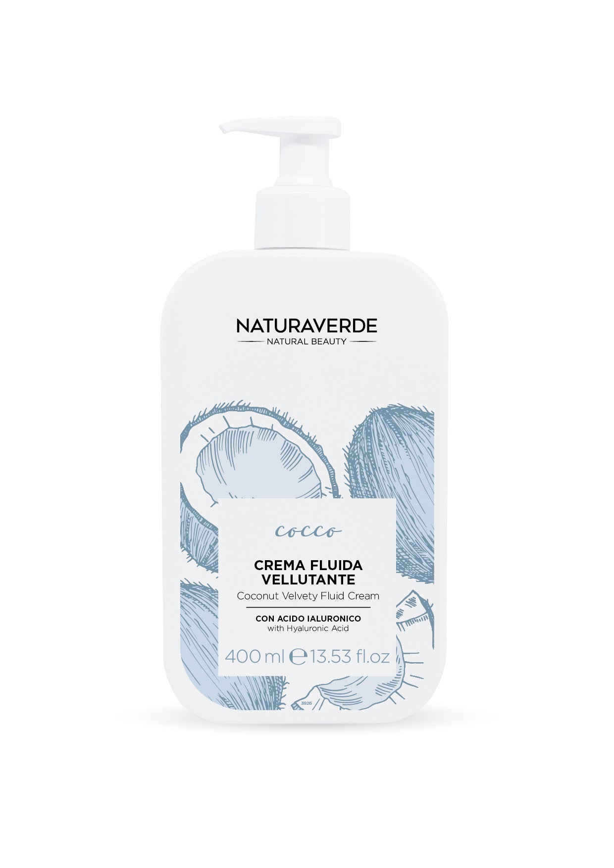 NATURAVERDE NATURAL BEAUTY CREMA FLUIDA 400ML VELLLUTANTE COCCO