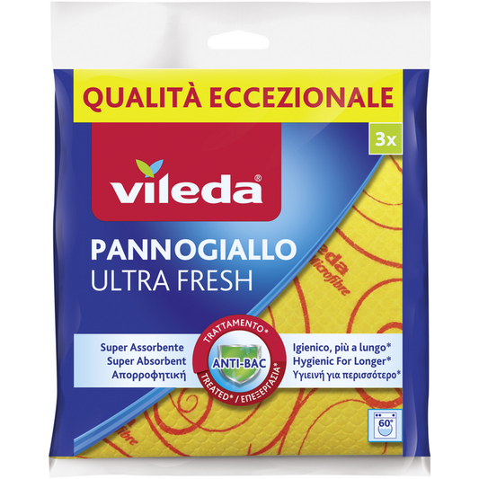 VILEDA PANNOGIALLO ULTRA FRESH MICROFIBRA 3PZ