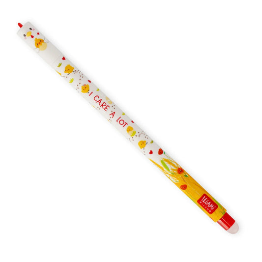 LEGAMI MILANO PENNA GEL CANCELLABILE 0,7MM HEN "I CARE A LOT" INCHIOSTRO ROSSO