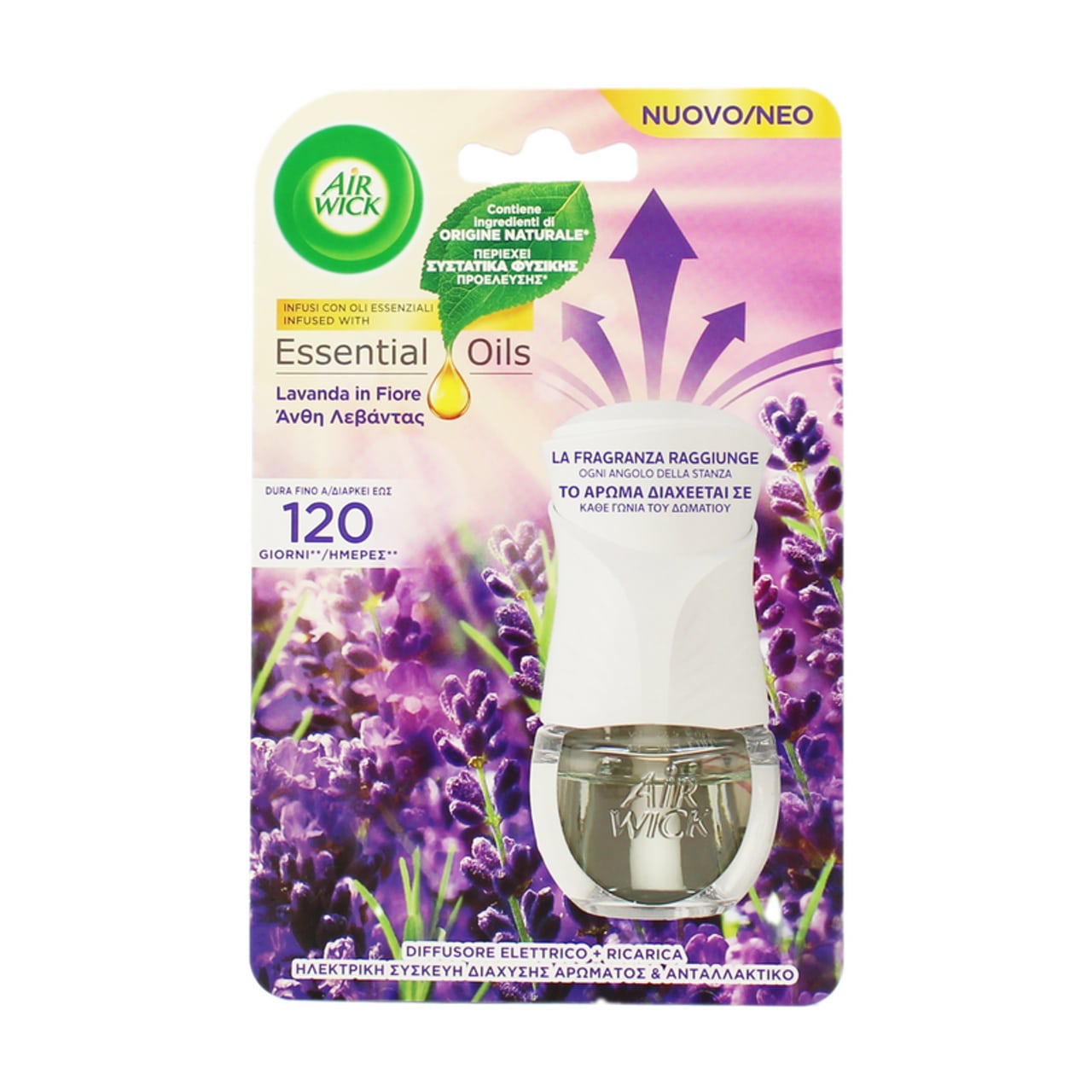 AIR WICK DIFFUSORE ELETTRICO+RICARICA ESSENTIAL OILS LAVANDA IN FIORE 100GG