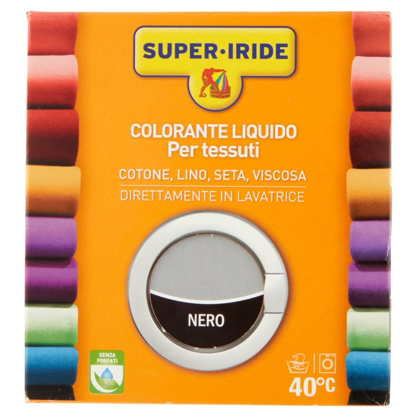 SUPER-IRIDE COLORANTE LIQUIDO PER TESSUTI 75ML + 100G FISSATORE NERO