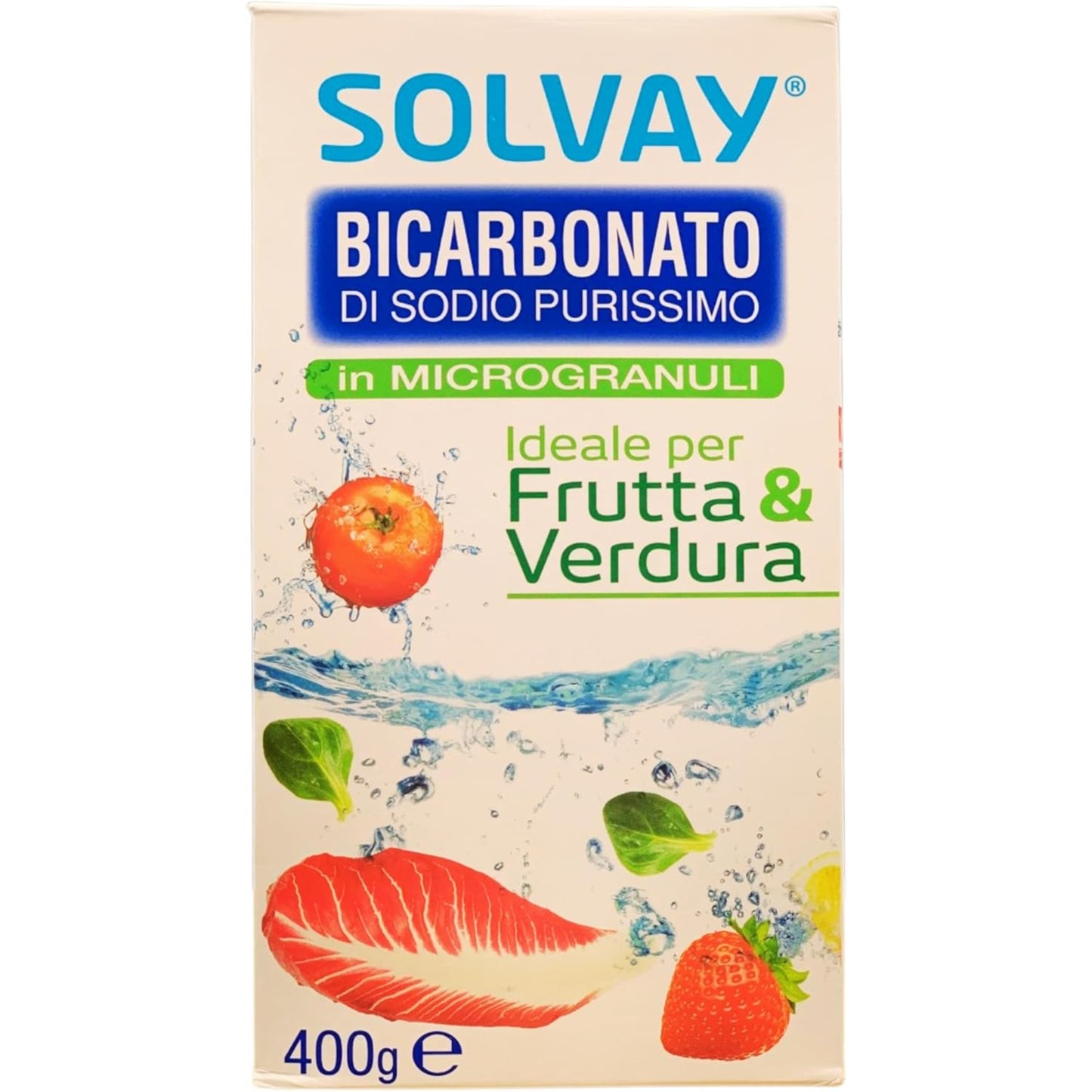 SOLVAY BICARBONATO IN MICROGRANULI 400G IDEALE PER FRUTTA & VERDURA
