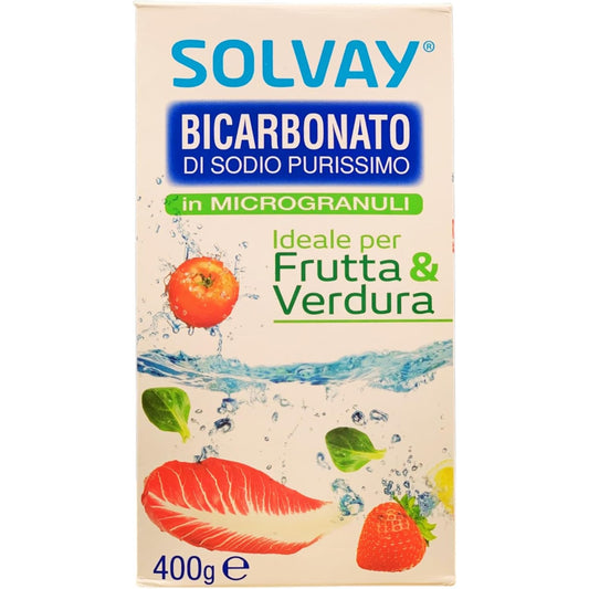 SOLVAY BICARBONATO IN MICROGRANULI 400G IDEALE PER FRUTTA & VERDURA
