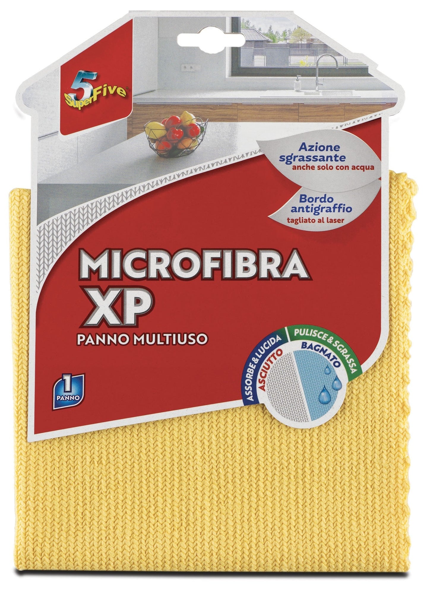 SUPERFIVE MICROFIBRA XP PANNO MULTIUSO CM.30X30 1 PANNO