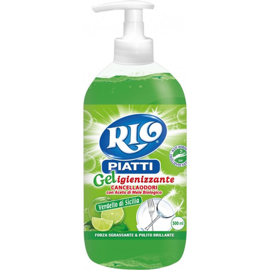 RIO PIATTI GEL IGIENIZZANTE 500ML CANCELLA ODORI CON ACETO DI MELE BIOLOGICO VERDELLO DI SICILIA