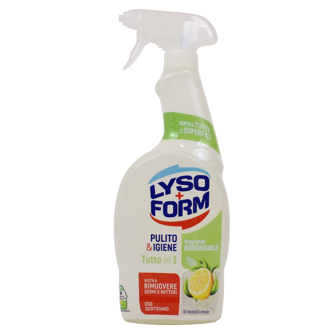 LYSOFORM DISINFETTA & PULISCE TUTTO IN 1 SPRAY 700ML TE' VERDE & LIMONE