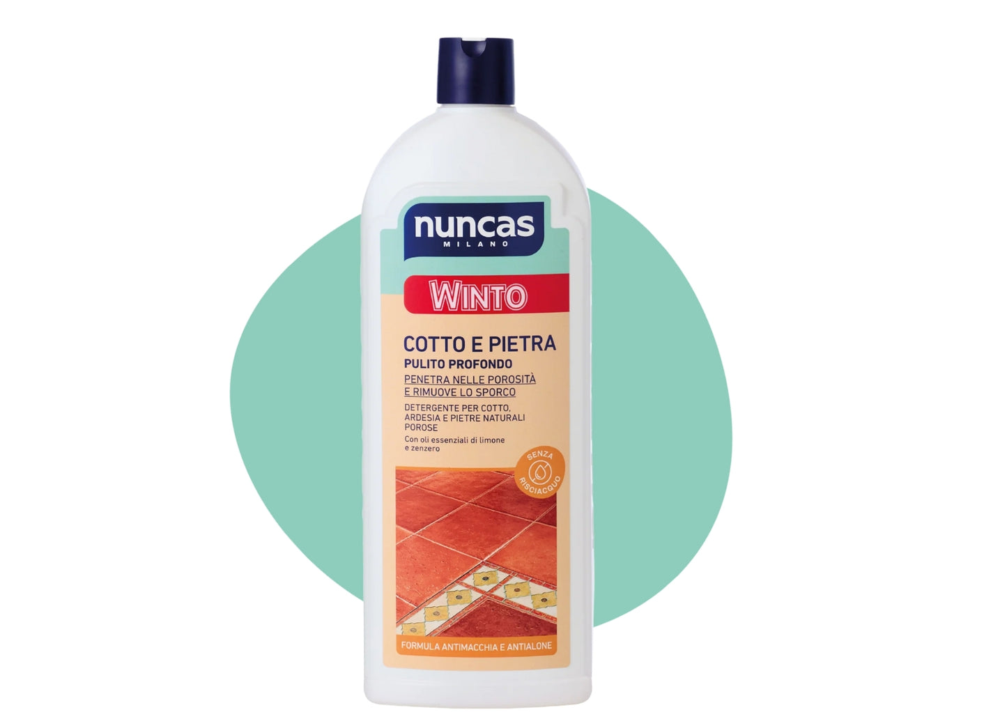 NUNCAS WINTO COTTO E PIETRA 1L DETERGENTE COTTO,ARDESIA E PIETRE NATURALI POROSE SENZA RISCIAQUO