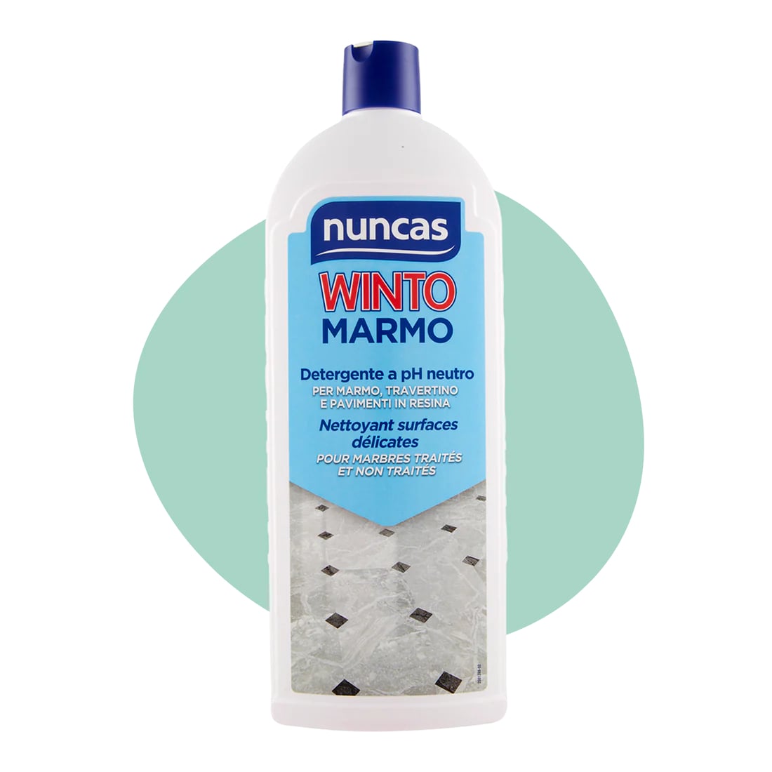 NUNCAS WINTO MARMO 1L DETERGENTE A PH NEUTRO PER MARMO,TRAVERTINO E PAVIMENTI IN RESINA