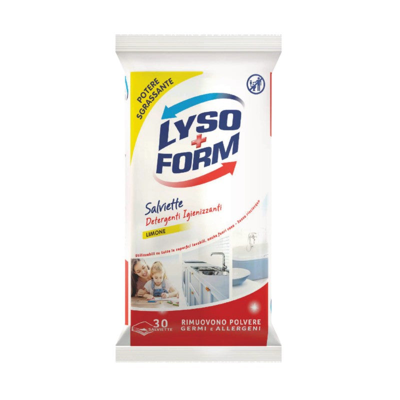 LYSOFORM SALVIETTE DETERGENTI IGIENIZZANTI 30PZ LIMONE