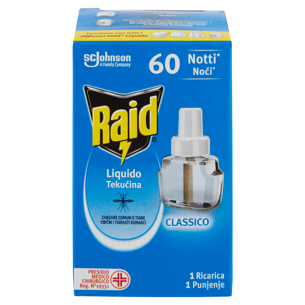 RAID LIQUIDO RICARICA 60 NOTTI CLASSICO PRESIDIO MEDICO CHIRURGICO