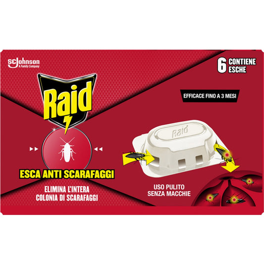 RAID ESCA ANTI SCARAFAGGI 6 ESCHE INSETTICIDE