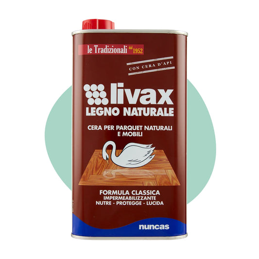 NUNCAS LIVAX 1L LEGNO NATURALE CERA PER PARQUET NATURALI E MOBILI