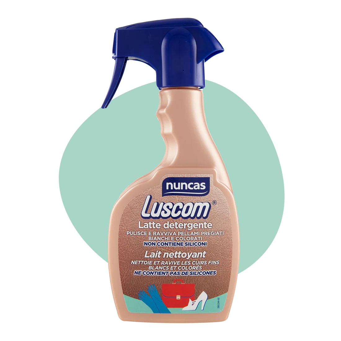 NUNCAS LUSCOM LATTE DETERGENTE PELLE 300ML PULISCE E RAVVIVA PELLAMI PREGIATI