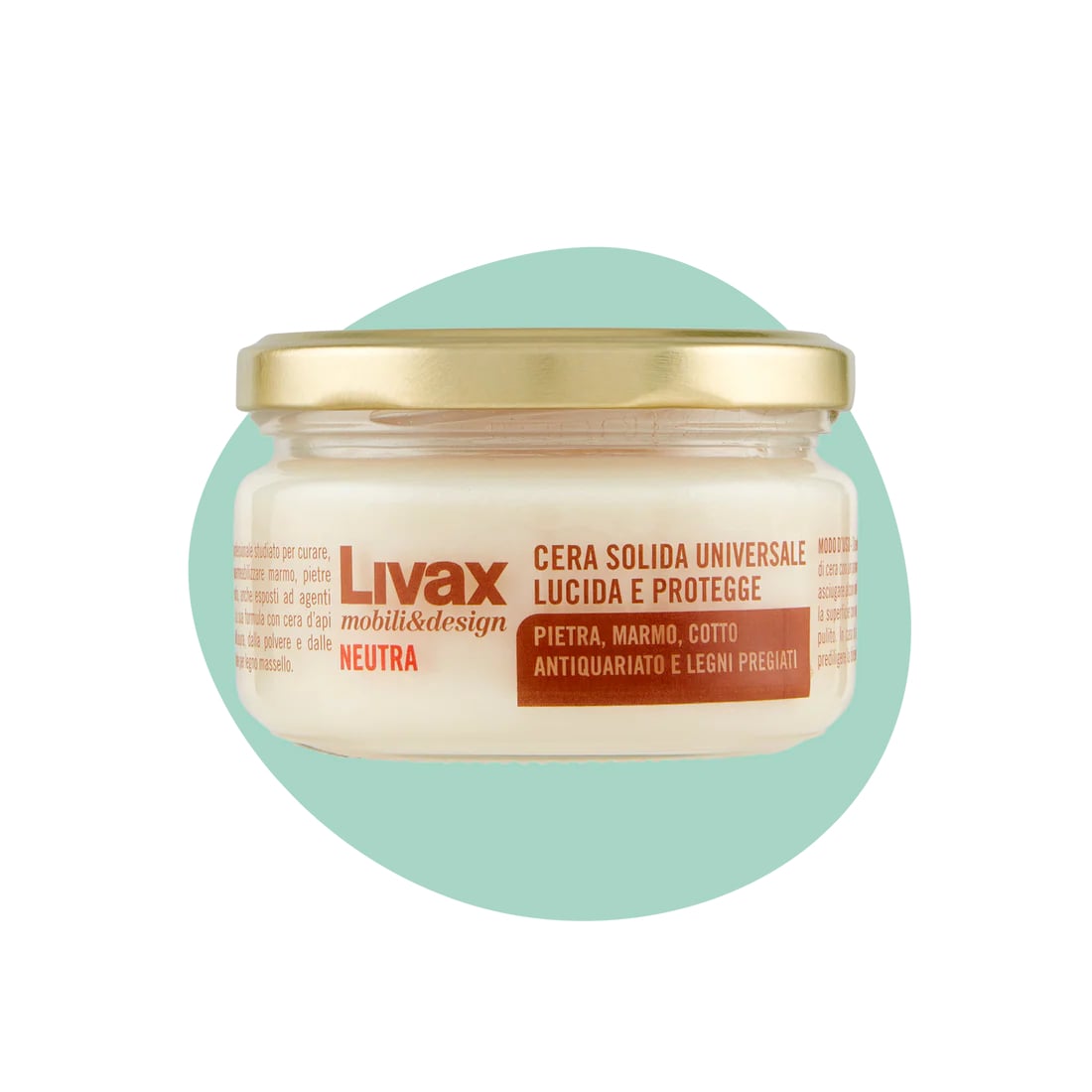 NUNCAS LIVAX MOBILI&DESIGN CERA SOLIDA UNIVERSALE NEUTRA 150ML PIETRA,MARMO,COTTO,ANTIQUARIATO E LEGNI PREGIATI