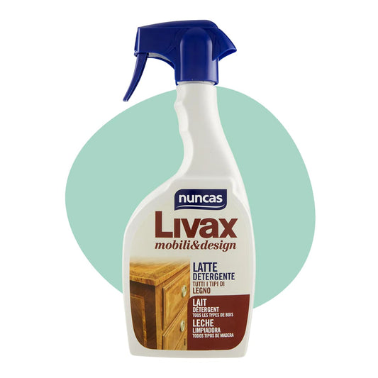 NUNCAS LIVAX MOBILI&DESIGN LATTE DETERGENTE SPRAY 500ML TUTTI I TIPI DI LEGNO