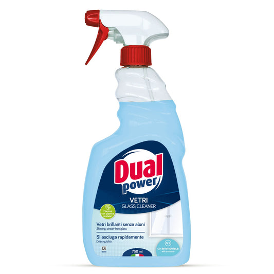 DUAL POWER VETRI SPRAY 750ML CON AMMONIACA
