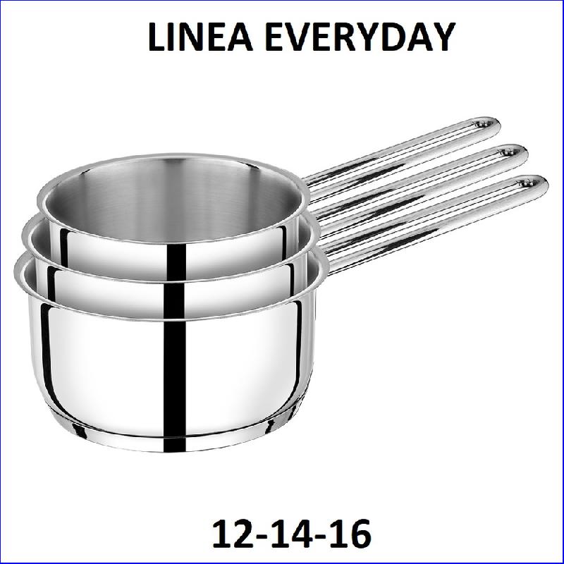 LETIZIA EVERYDAY CASSERUOLE IN ACCIAIO 1 MANICO CM.16