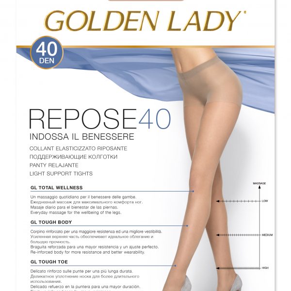 GOLDEN LADY COLLANT REPOSE 40DEN NERO 4-L
