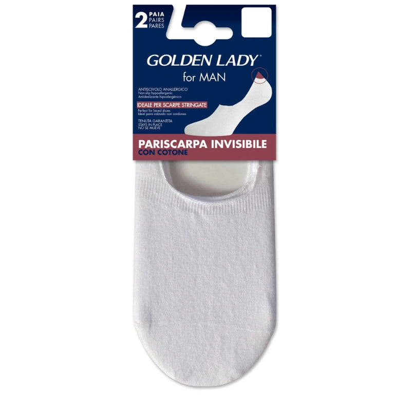 GOLDEN LADY FOR MAN PARISCAPRA INVISIBLE 2 PAIA M/L 43/46 BIANCO