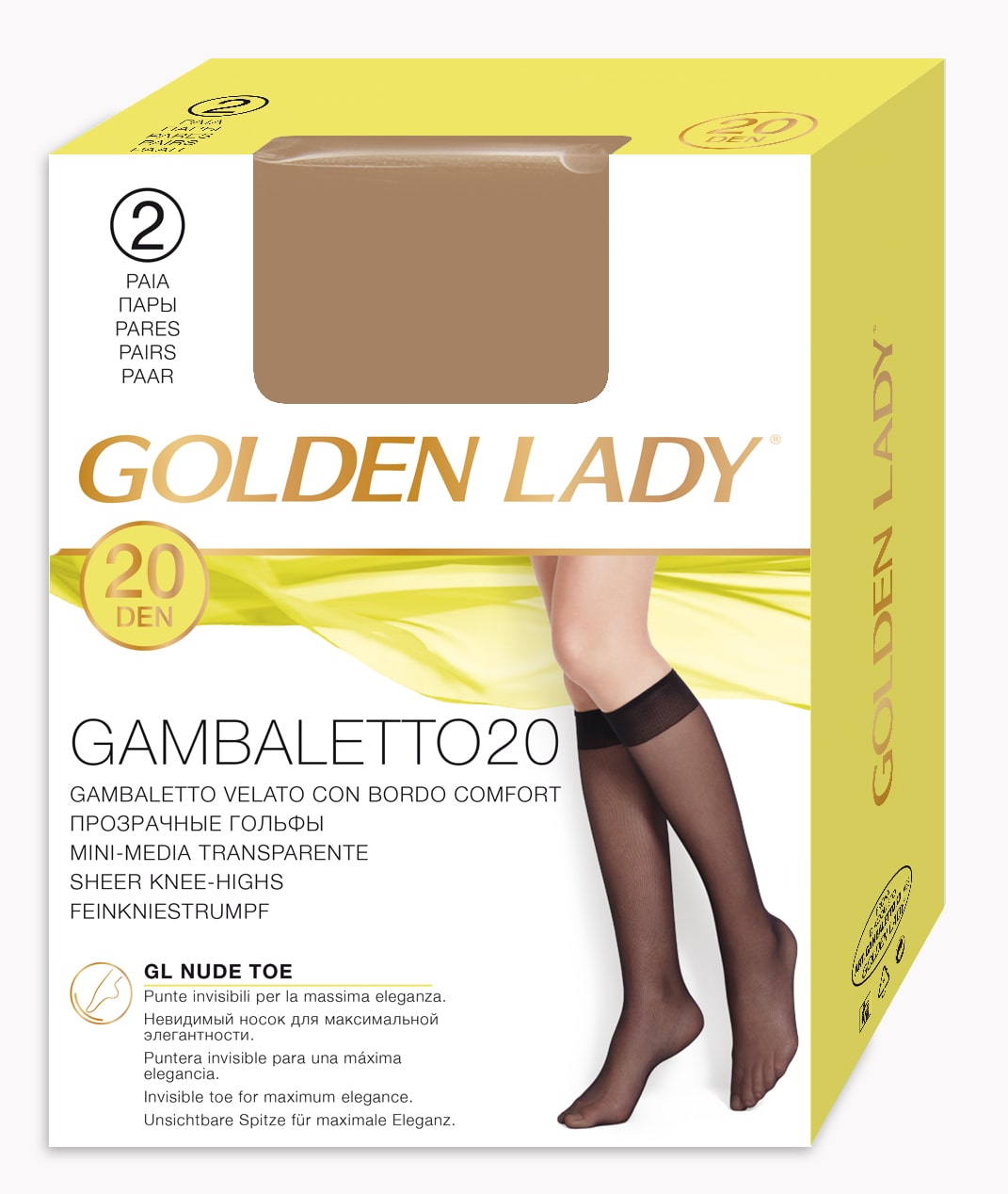 GOLDEN LADY GAMBALETTO 20DEN 2 PAIA MELON