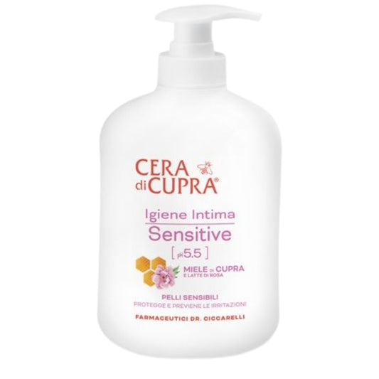 CERA DI CUPRA IGIENE INTIMA 200ML SENSITIVE PH 5.5 MIELE DI CUPRA E LATTE DI ROSA PELLI SENSIBILI