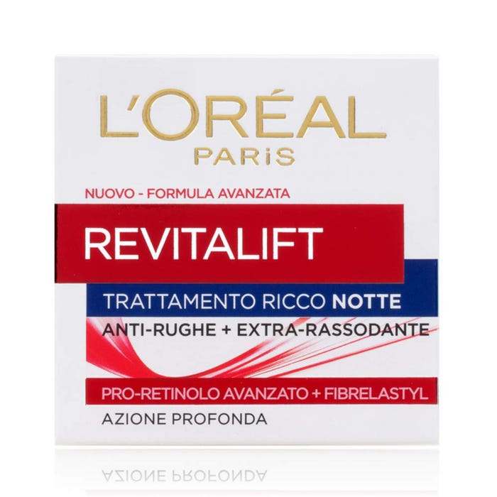 L'OREAL REVITALIFT TRATTAMENTO RICCO NOTTE ANTI-RUGHE + EXTRA-RASSODANTE 50ML