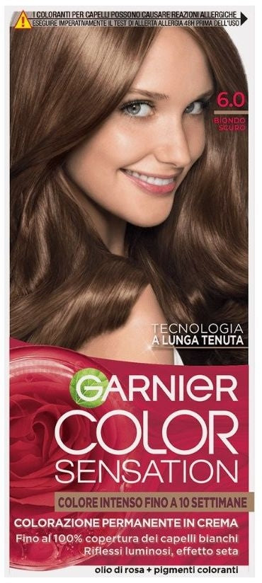 GARNIER COLOR SENSATION COLORAZIONE PERMANENTE IN CREMA 6.0 BIONDO SCURO